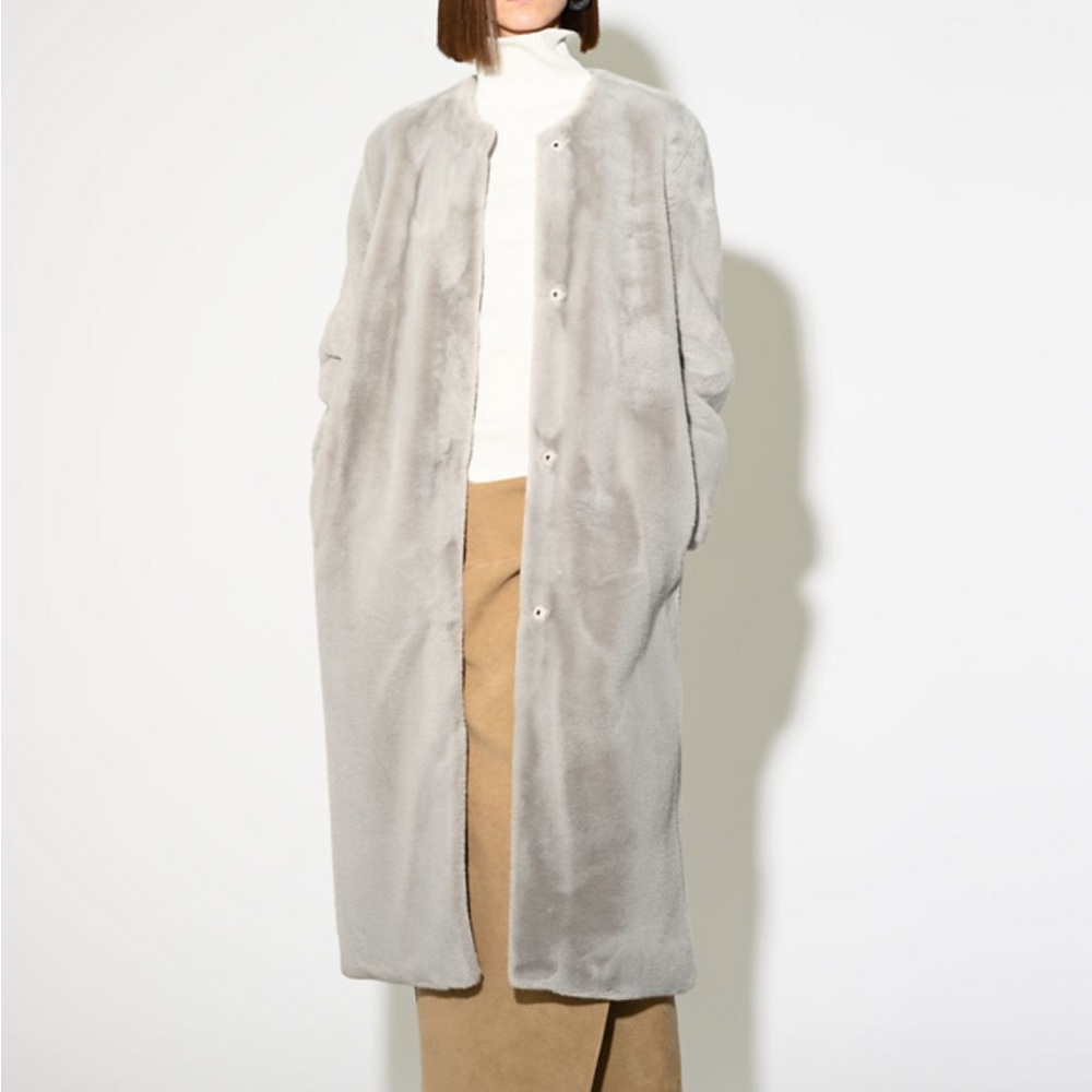 NWT EKHON starlight Snow Faux Fur  Coat